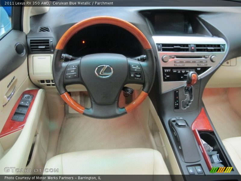 Cerulean Blue Metallic / Parchment 2011 Lexus RX 350 AWD