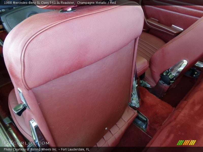 Champagne Metallic / Red 1988 Mercedes-Benz SL Class 560 SL Roadster