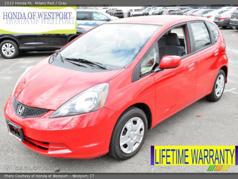 Milano Red / Gray 2013 Honda Fit