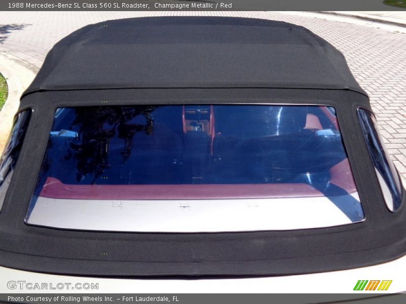 Champagne Metallic / Red 1988 Mercedes-Benz SL Class 560 SL Roadster