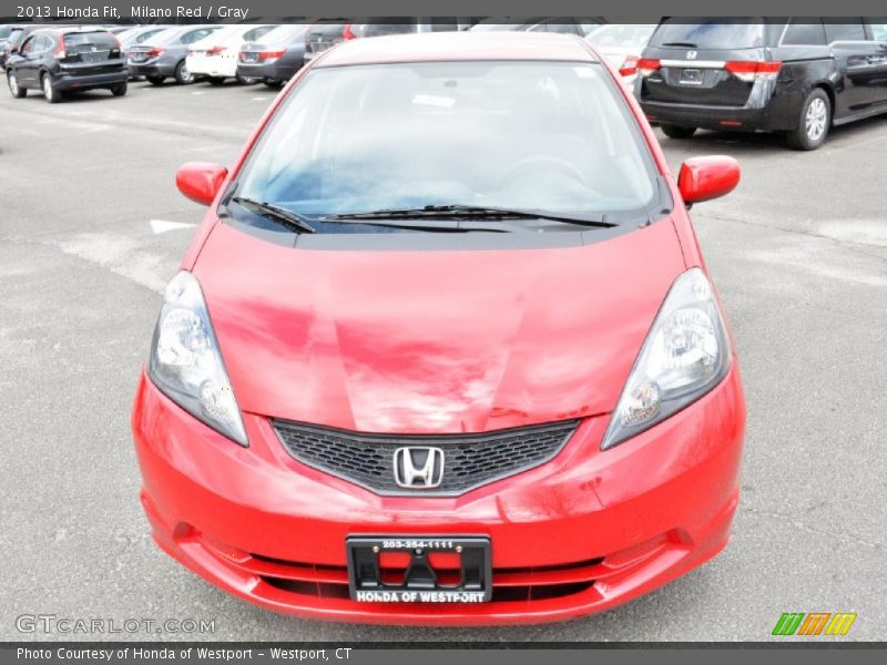 Milano Red / Gray 2013 Honda Fit