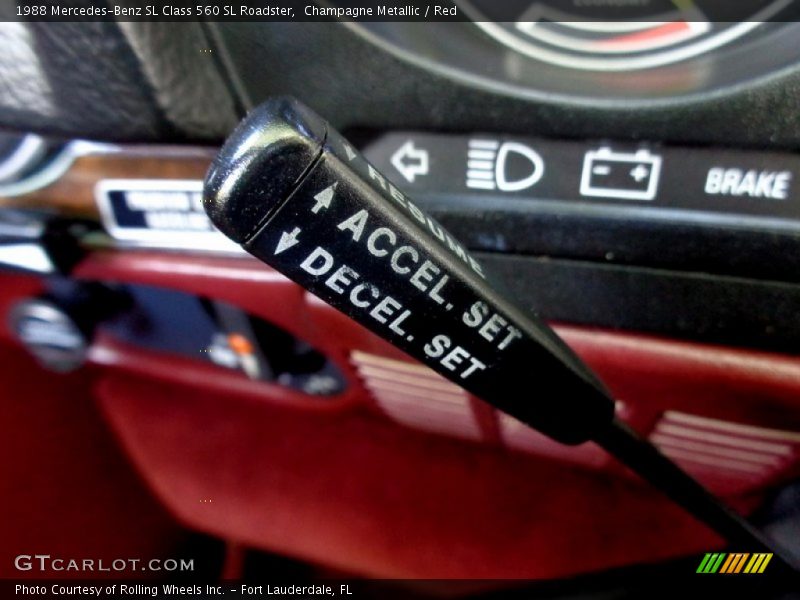Champagne Metallic / Red 1988 Mercedes-Benz SL Class 560 SL Roadster