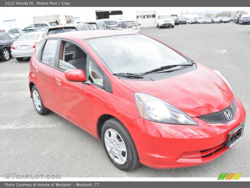 Milano Red / Gray 2013 Honda Fit