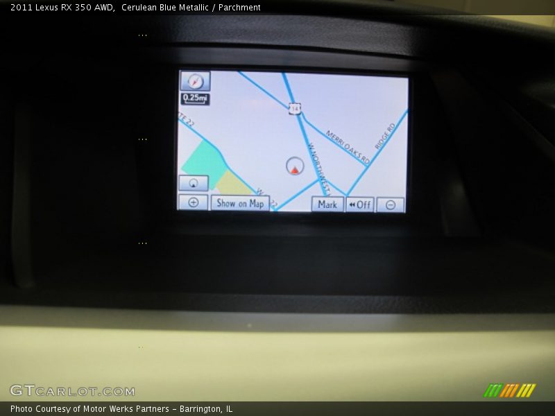 Cerulean Blue Metallic / Parchment 2011 Lexus RX 350 AWD