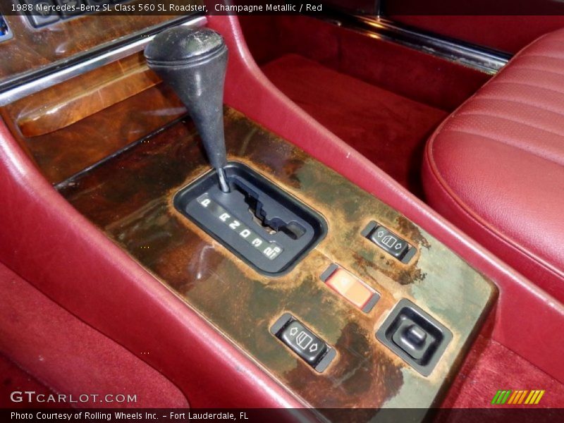 Champagne Metallic / Red 1988 Mercedes-Benz SL Class 560 SL Roadster