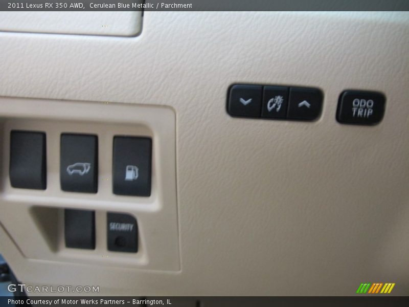 Cerulean Blue Metallic / Parchment 2011 Lexus RX 350 AWD