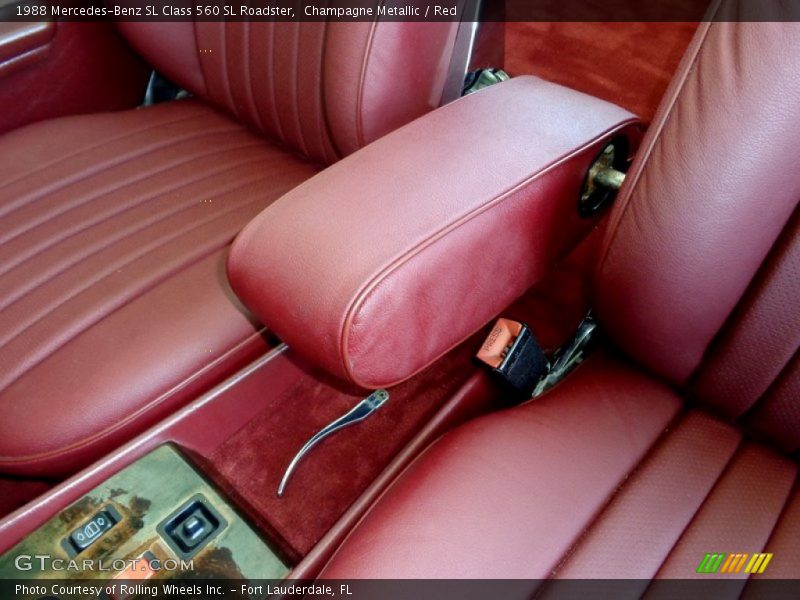 Champagne Metallic / Red 1988 Mercedes-Benz SL Class 560 SL Roadster