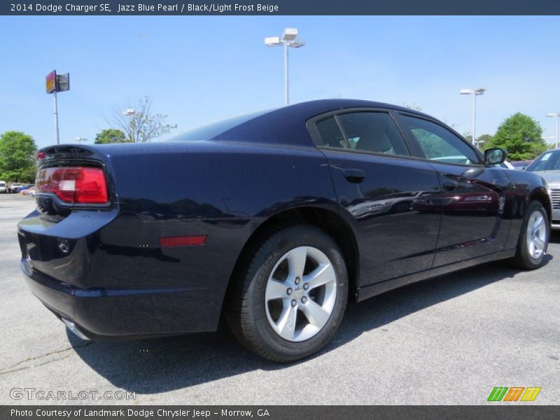 Jazz Blue Pearl / Black/Light Frost Beige 2014 Dodge Charger SE