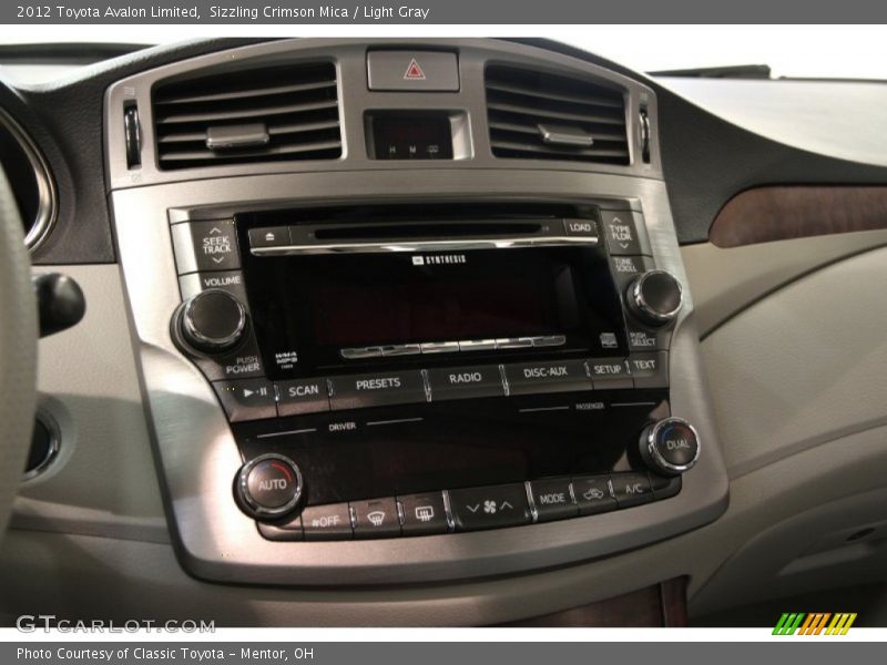 Sizzling Crimson Mica / Light Gray 2012 Toyota Avalon Limited