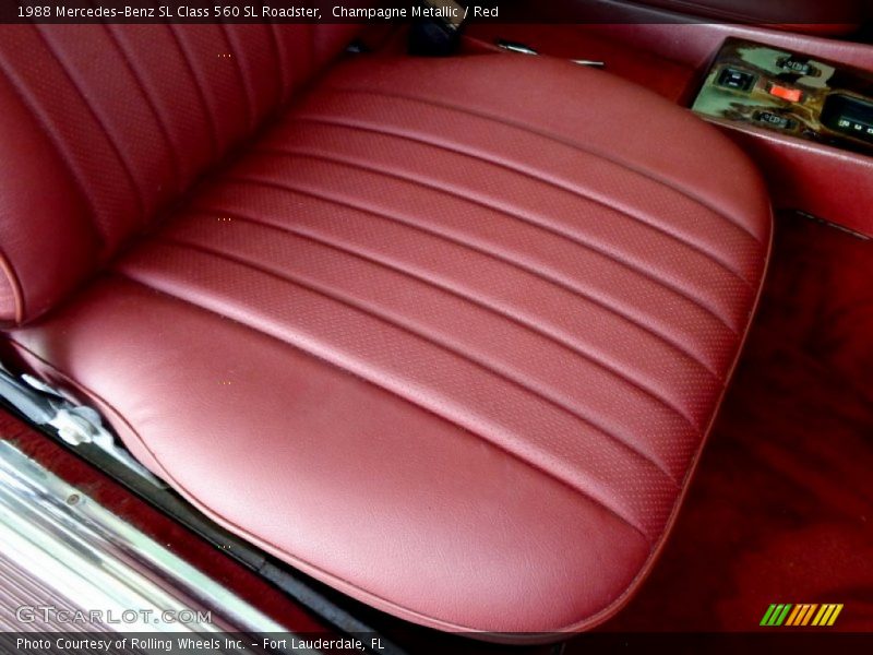Champagne Metallic / Red 1988 Mercedes-Benz SL Class 560 SL Roadster