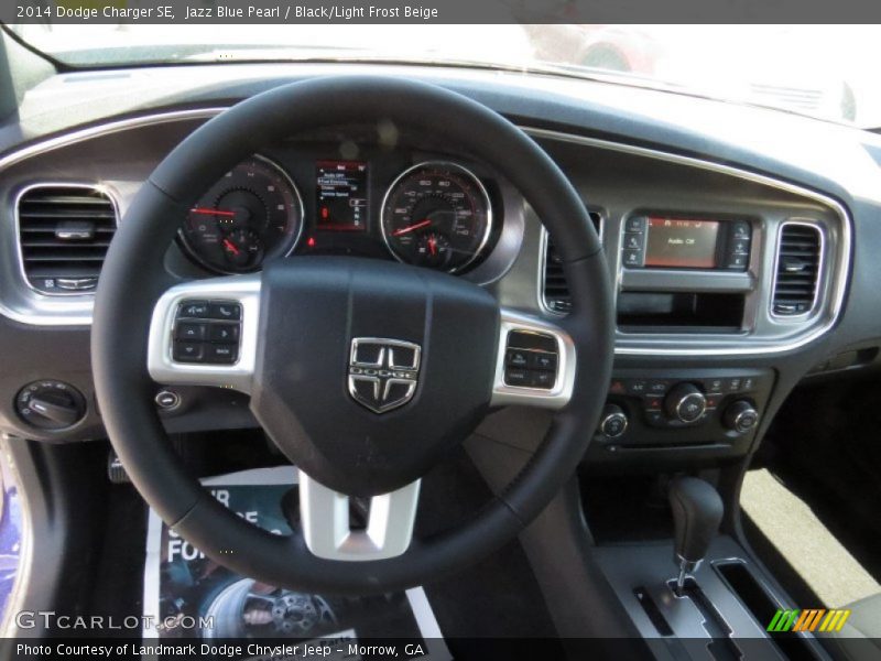 Jazz Blue Pearl / Black/Light Frost Beige 2014 Dodge Charger SE