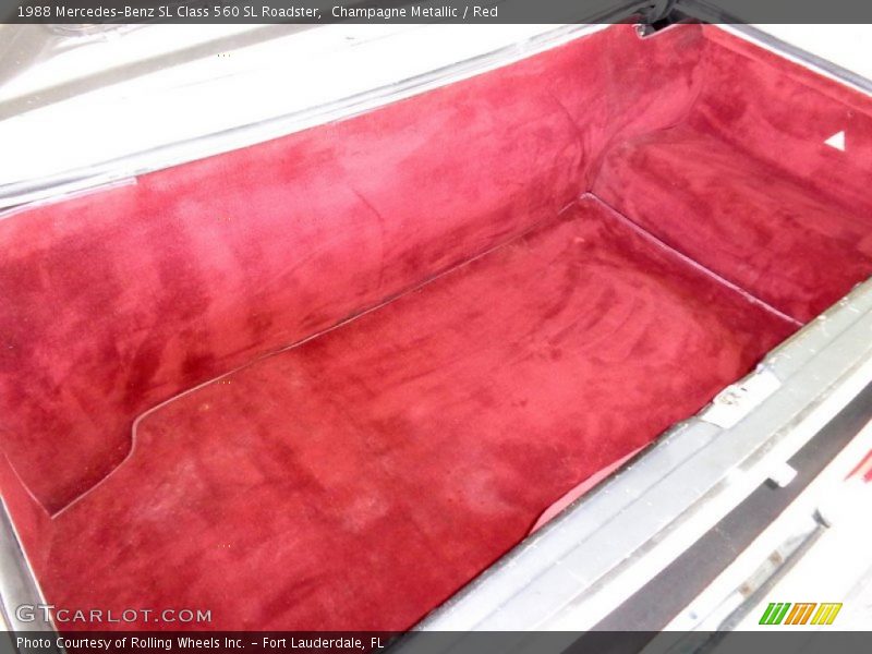 Champagne Metallic / Red 1988 Mercedes-Benz SL Class 560 SL Roadster