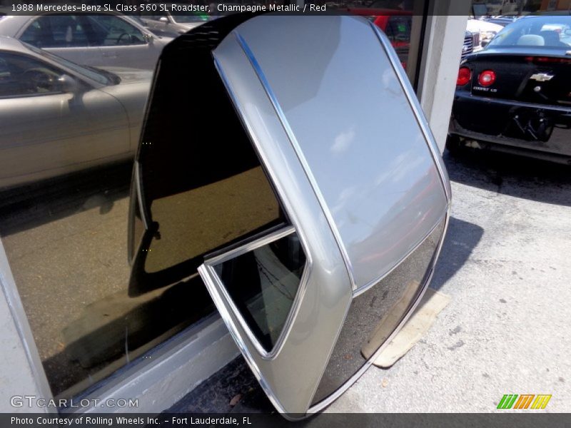 Champagne Metallic / Red 1988 Mercedes-Benz SL Class 560 SL Roadster