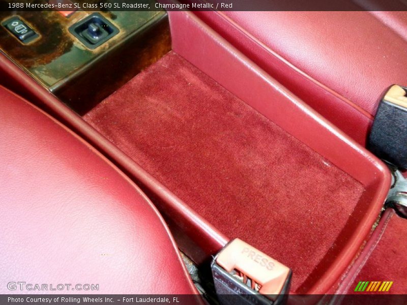 Champagne Metallic / Red 1988 Mercedes-Benz SL Class 560 SL Roadster
