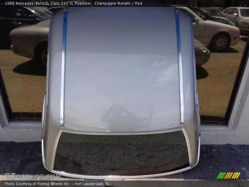 Champagne Metallic / Red 1988 Mercedes-Benz SL Class 560 SL Roadster