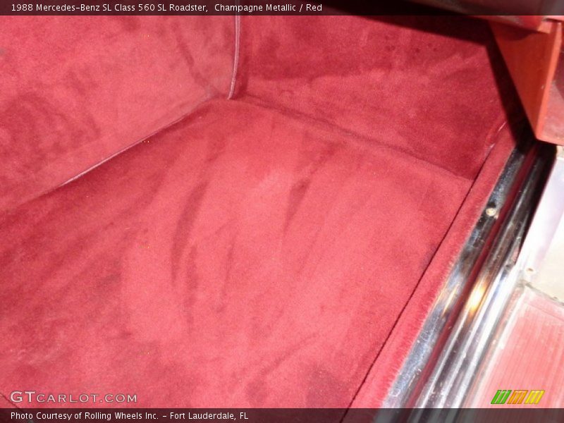 Champagne Metallic / Red 1988 Mercedes-Benz SL Class 560 SL Roadster