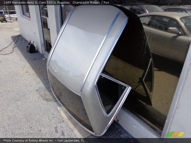 Champagne Metallic / Red 1988 Mercedes-Benz SL Class 560 SL Roadster