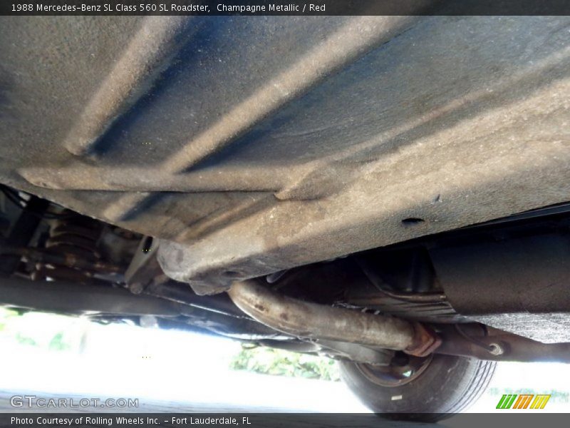Champagne Metallic / Red 1988 Mercedes-Benz SL Class 560 SL Roadster