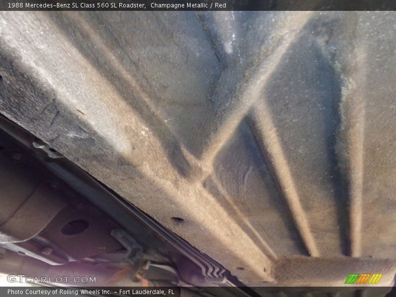 Champagne Metallic / Red 1988 Mercedes-Benz SL Class 560 SL Roadster