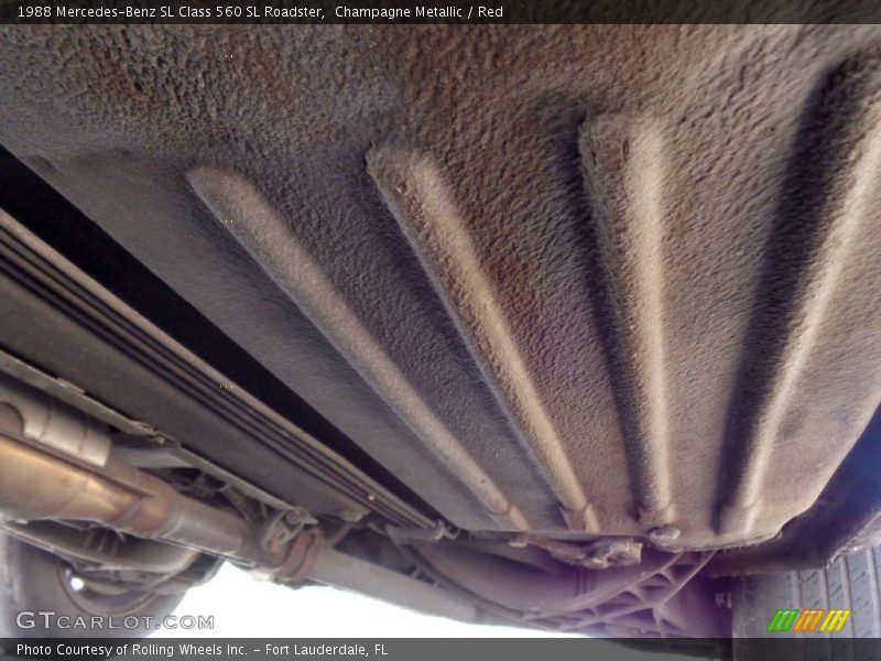 Champagne Metallic / Red 1988 Mercedes-Benz SL Class 560 SL Roadster