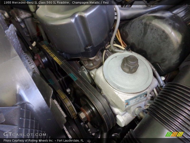 Champagne Metallic / Red 1988 Mercedes-Benz SL Class 560 SL Roadster