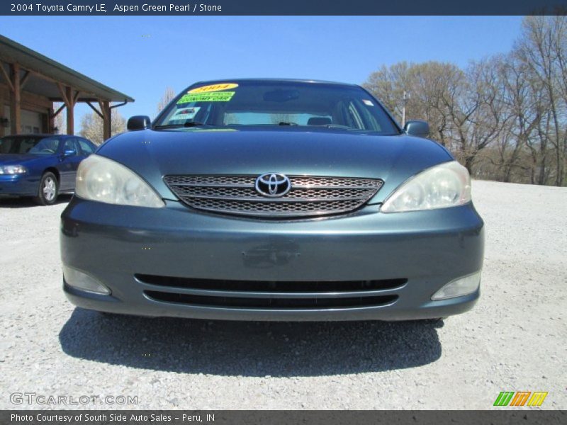 Aspen Green Pearl / Stone 2004 Toyota Camry LE