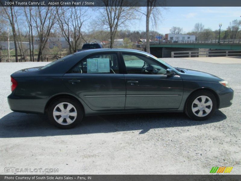 Aspen Green Pearl / Stone 2004 Toyota Camry LE