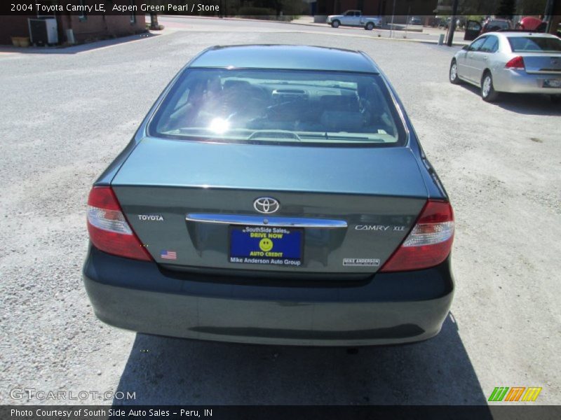 Aspen Green Pearl / Stone 2004 Toyota Camry LE