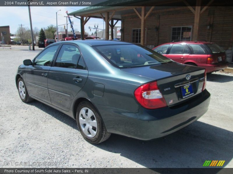Aspen Green Pearl / Stone 2004 Toyota Camry LE