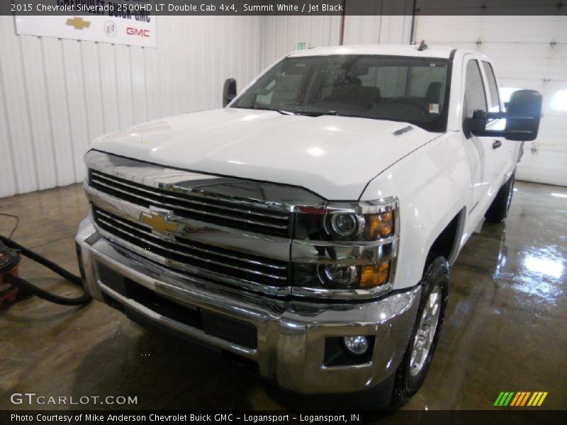 Summit White / Jet Black 2015 Chevrolet Silverado 2500HD LT Double Cab 4x4