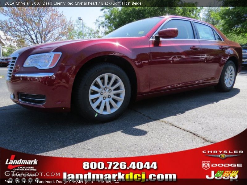 Deep Cherry Red Crystal Pearl / Black/Light Frost Beige 2014 Chrysler 300