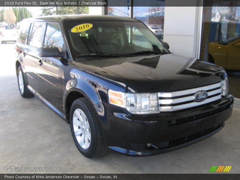 Dark Ink Blue Metallic / Charcoal Black 2010 Ford Flex SE