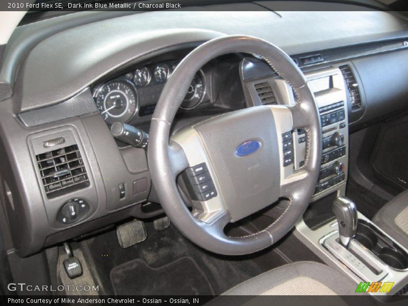 Dark Ink Blue Metallic / Charcoal Black 2010 Ford Flex SE