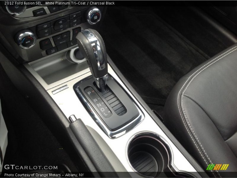 White Platinum Tri-Coat / Charcoal Black 2012 Ford Fusion SEL