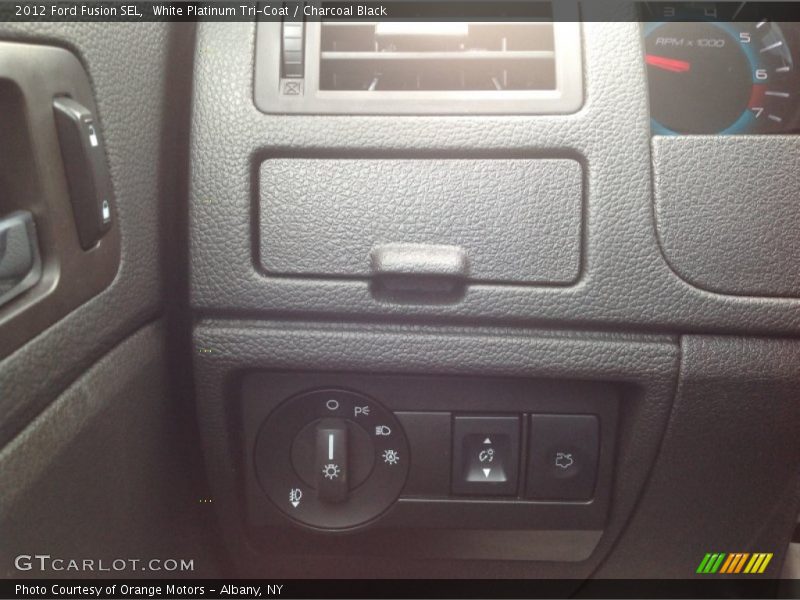 White Platinum Tri-Coat / Charcoal Black 2012 Ford Fusion SEL