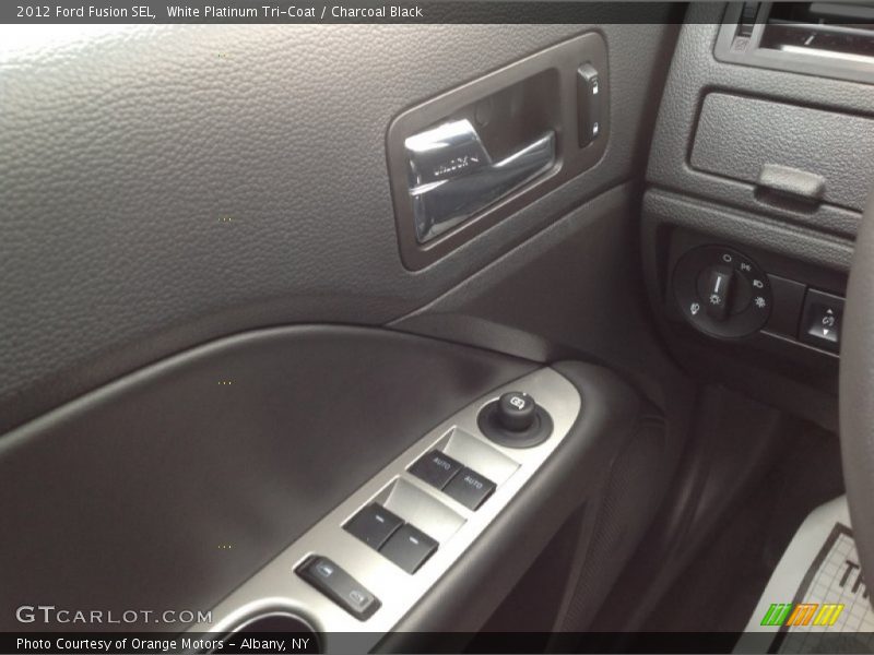 White Platinum Tri-Coat / Charcoal Black 2012 Ford Fusion SEL