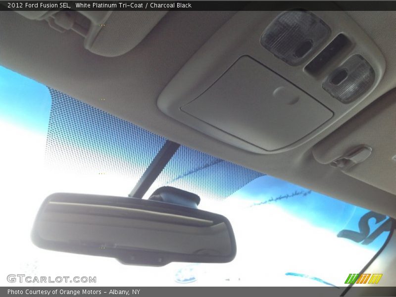 White Platinum Tri-Coat / Charcoal Black 2012 Ford Fusion SEL