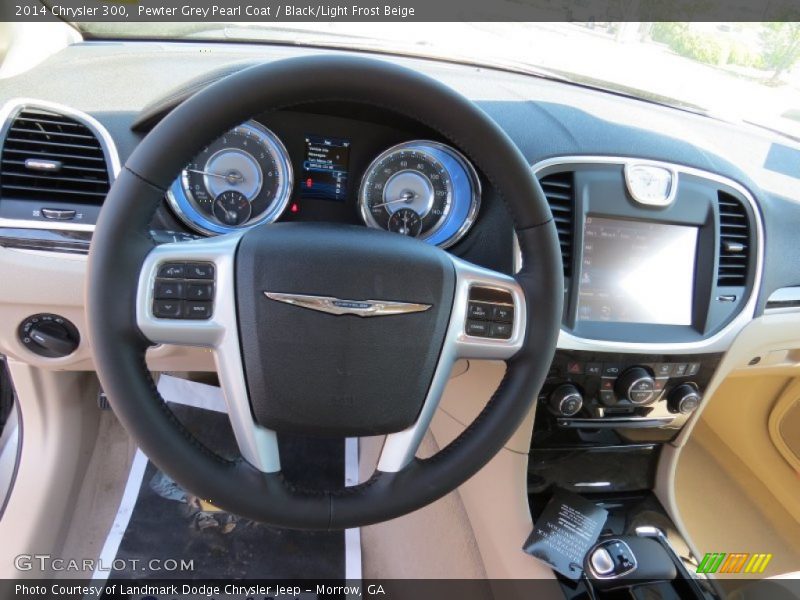 Pewter Grey Pearl Coat / Black/Light Frost Beige 2014 Chrysler 300