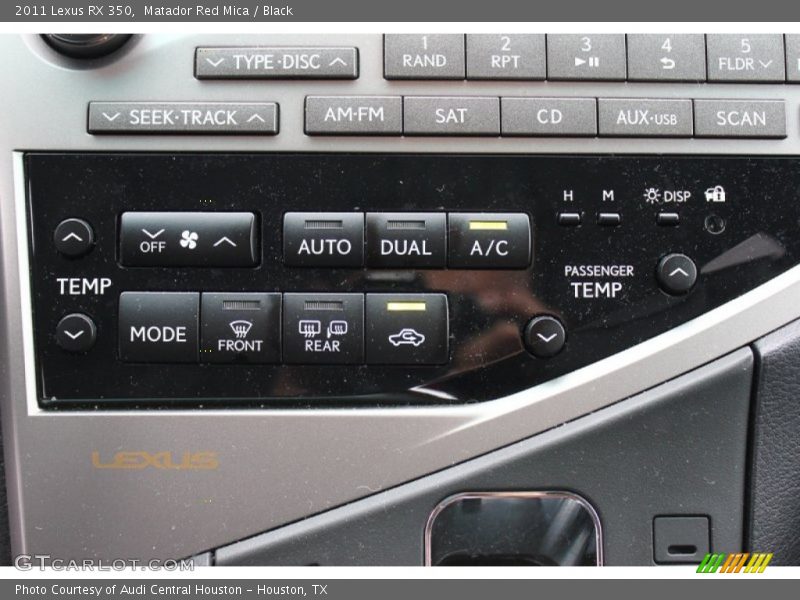 Matador Red Mica / Black 2011 Lexus RX 350