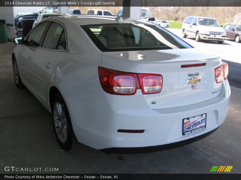Summit White / Cocoa/Light Neutral 2014 Chevrolet Malibu LT
