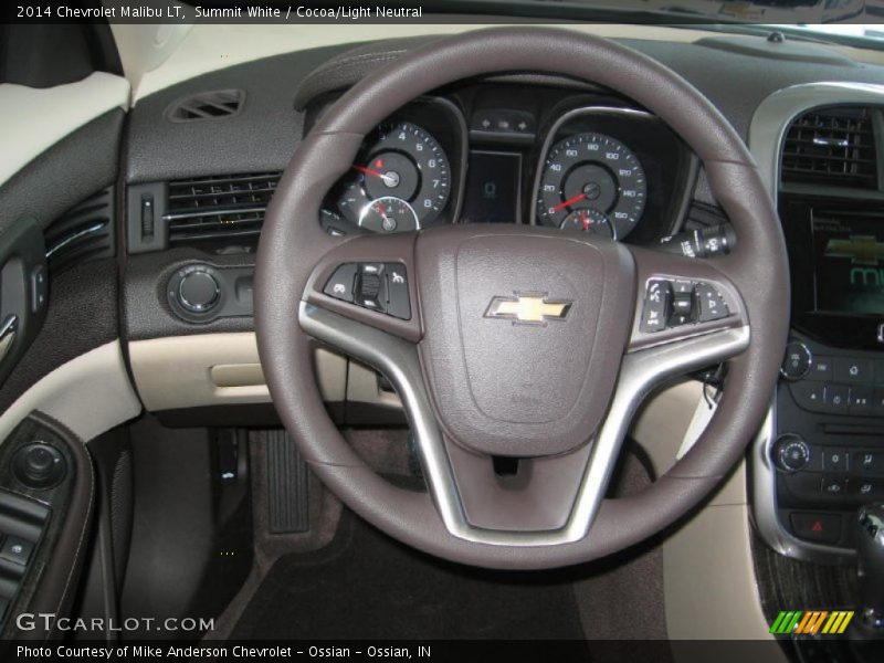 Summit White / Cocoa/Light Neutral 2014 Chevrolet Malibu LT