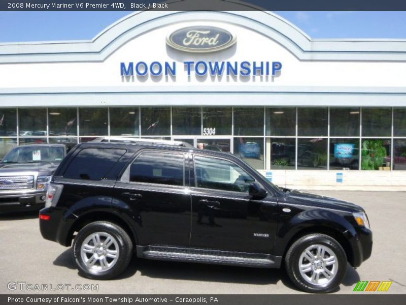 Black / Black 2008 Mercury Mariner V6 Premier 4WD