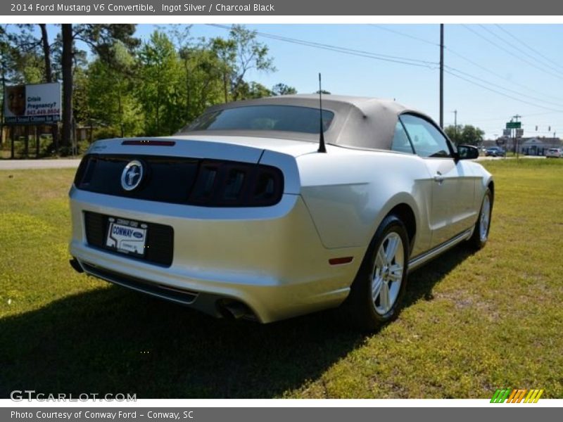 Ingot Silver / Charcoal Black 2014 Ford Mustang V6 Convertible
