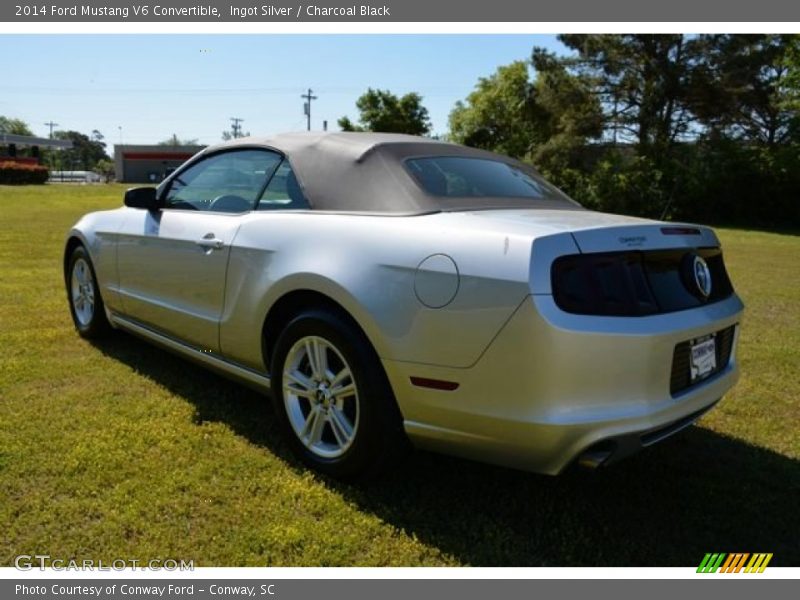 Ingot Silver / Charcoal Black 2014 Ford Mustang V6 Convertible