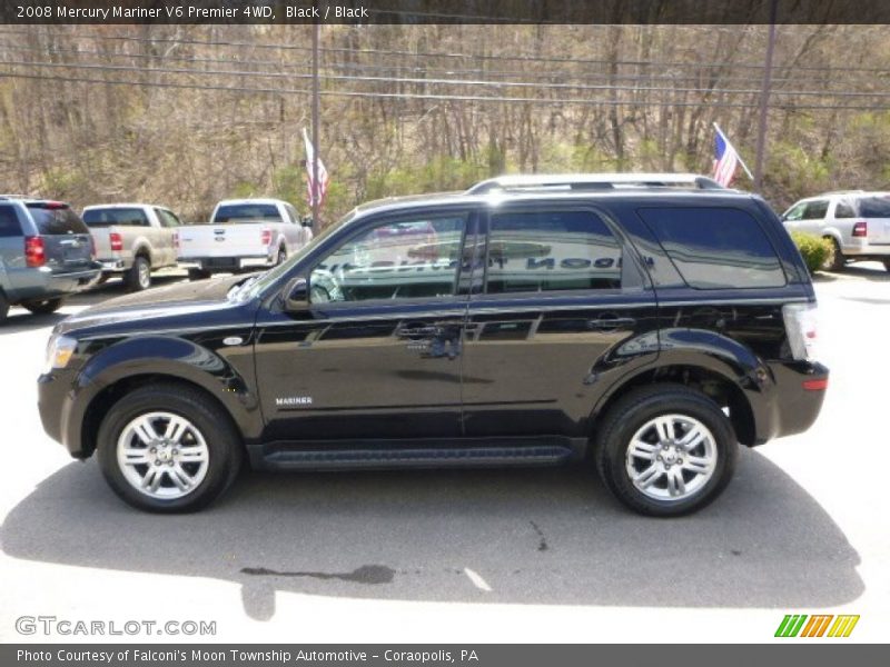 Black / Black 2008 Mercury Mariner V6 Premier 4WD