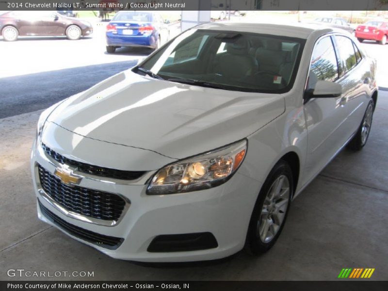Summit White / Cocoa/Light Neutral 2014 Chevrolet Malibu LT