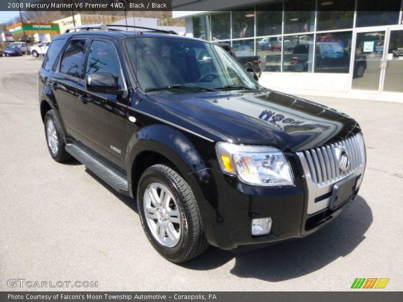 Black / Black 2008 Mercury Mariner V6 Premier 4WD