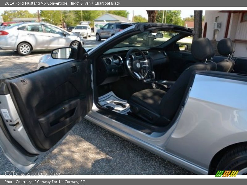Ingot Silver / Charcoal Black 2014 Ford Mustang V6 Convertible