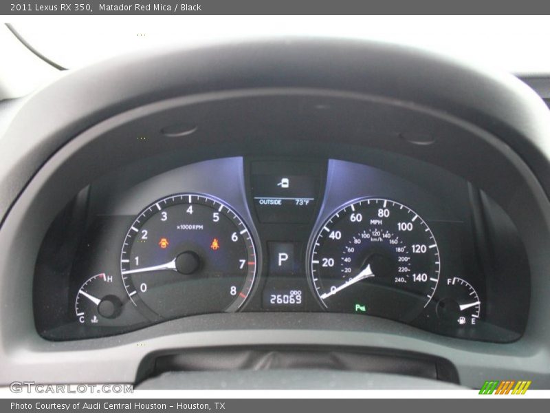 Matador Red Mica / Black 2011 Lexus RX 350
