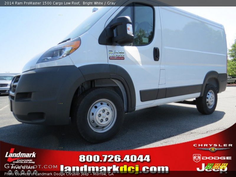 Bright White / Gray 2014 Ram ProMaster 1500 Cargo Low Roof